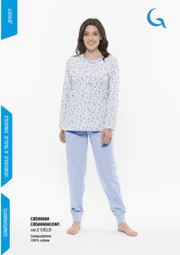 PIGIAMA DONNA M/L CB580080 Tellini S.r.l. Ingrosso Abbigliamento